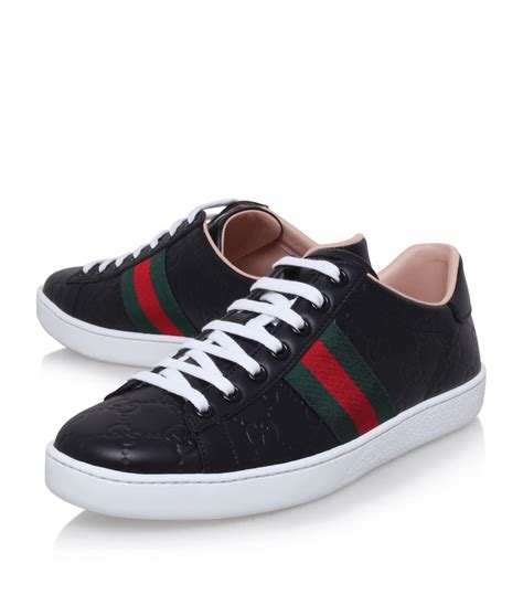 ace gucci black|gucci ace sneakers men.